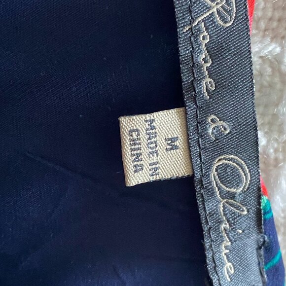 ROSE & OLIVE SUMMER LIGHTWEIGHT BLUE FLORAL A-STYLE SWING DRESS SIZE M - Picture 10 of 10